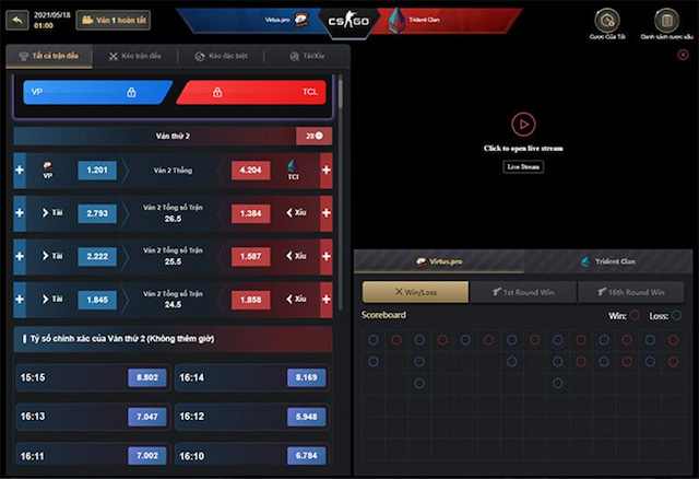 Có nhiều loại kèo cược CSGO hấp dẫn